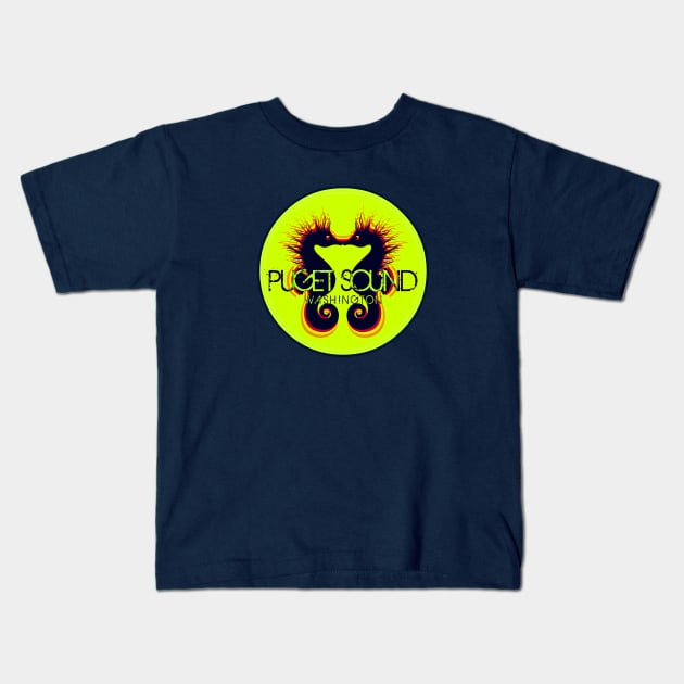 Puget Sound Seahorses Kids T-Shirt by TheDaintyTaurus